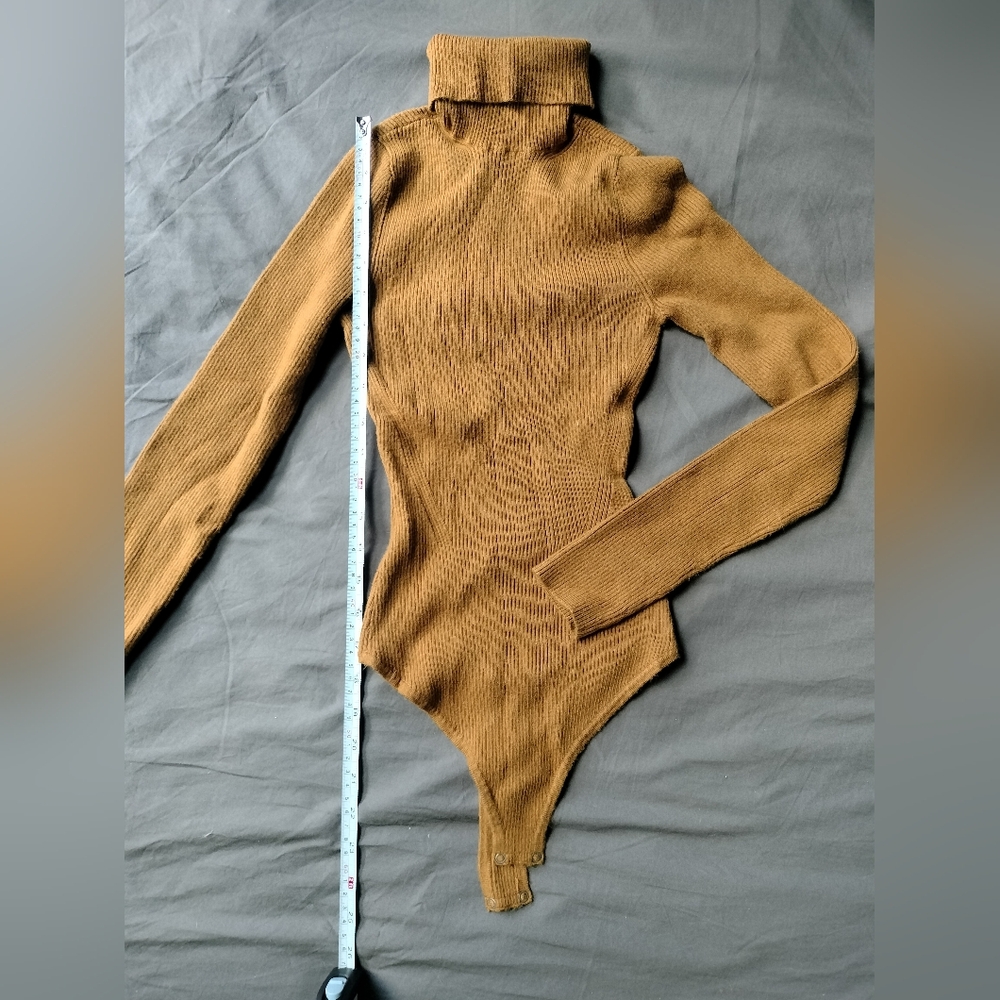Abercrombie & Fitch Mustard Ribbed Bodysuit